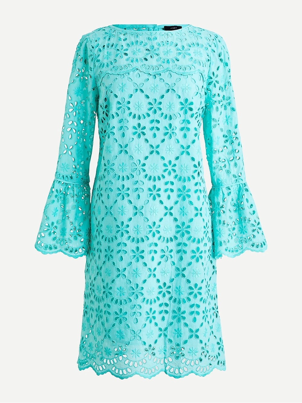 J.Crew Bell-sleeve Dress in Embroidered Eyelet - Size 10